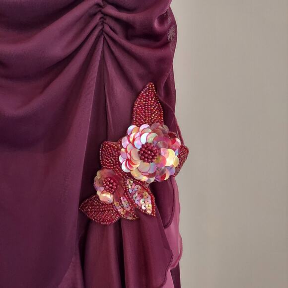 Vintage City Triangles Strapless Dress Small 90s Y2K Fairy Whimiscal Bling - Picture 3 of 7